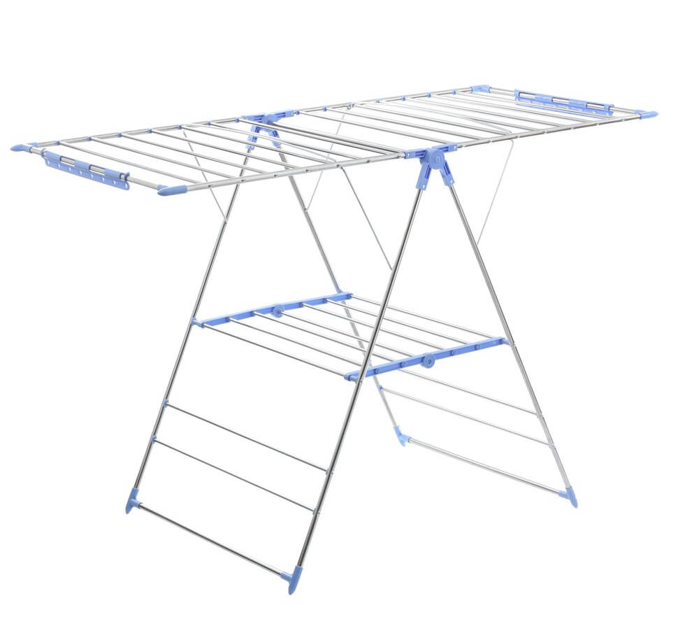 Wide 28 Rail Stainless Steel A-Frame Clothes Airer &amp; Bonus Hangers - LAUNDRY - Airers - Soko and Co