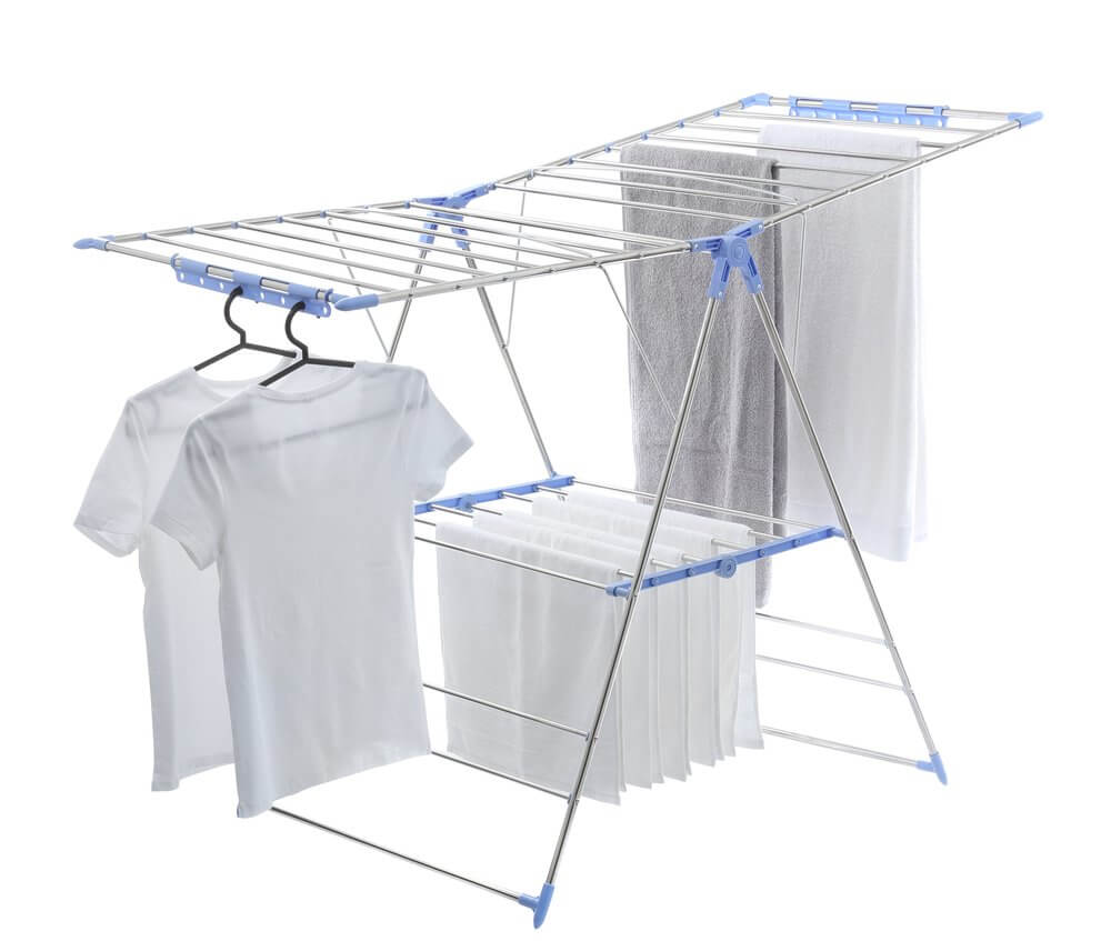 Wide 28 Rail Stainless Steel A-Frame Clothes Airer &amp; Bonus Hangers - LAUNDRY - Airers - Soko and Co