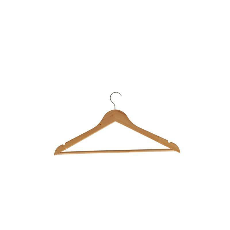 Wooden Coat Hangers with Bar 5 Pack - WARDROBE - Clothes Hangers - Soko and Co