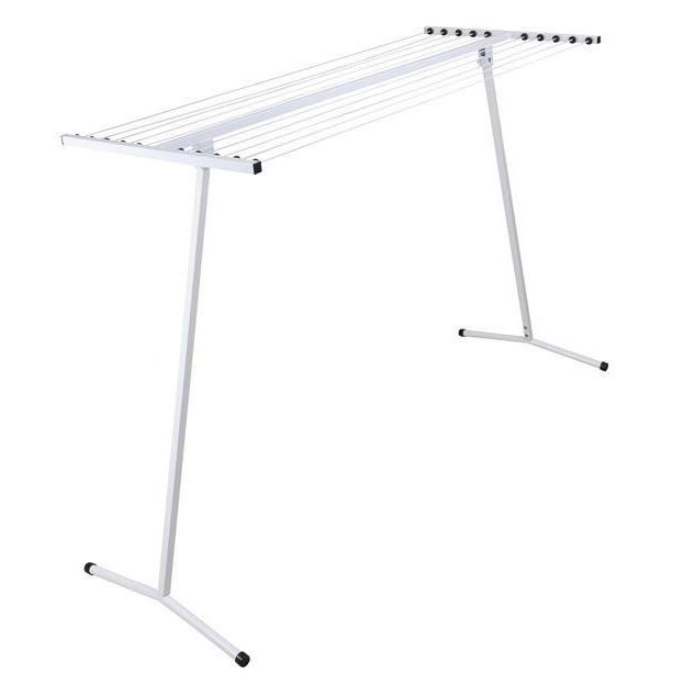 10 Rail Freestanding Clothesline &amp; Clothes Airer White - LAUNDRY - Airers - Soko and Co