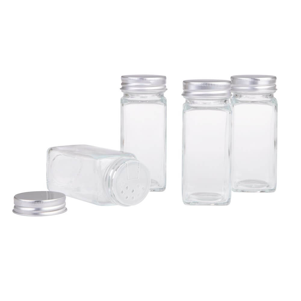 115ml Square Glass Spice Jar - KITCHEN - Food Containers - Soko and Co