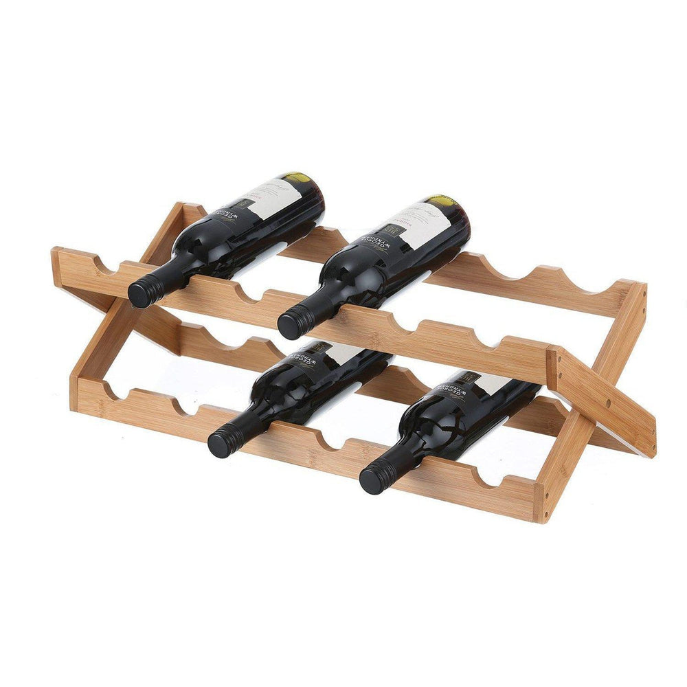 12 Bottle Collapsible Bamboo Wine Rack - WINE - Wine Racks - Soko and Co