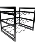 12 Bottle Slim Stackable Wine Rack Matte Black - WINE - Wine Racks - Soko and Co