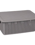 12L Knitted Storage Box Grey - HOME STORAGE - Plastic Boxes - Soko and Co