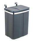 12L Over Cabinet Door Kitchen Rubbish Bin Grey - KITCHEN - Bins - Soko and Co