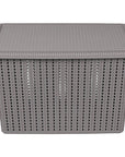 15L Knitted Storage Box Grey - HOME STORAGE - Plastic Boxes - Soko and Co