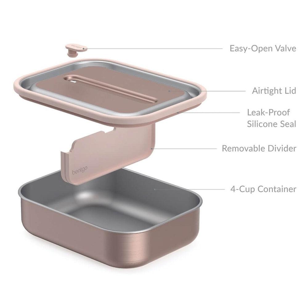 1.2L Stainless Steel Lunch Box Rose Gold - LIFESTYLE - Lunch - Soko and Co
