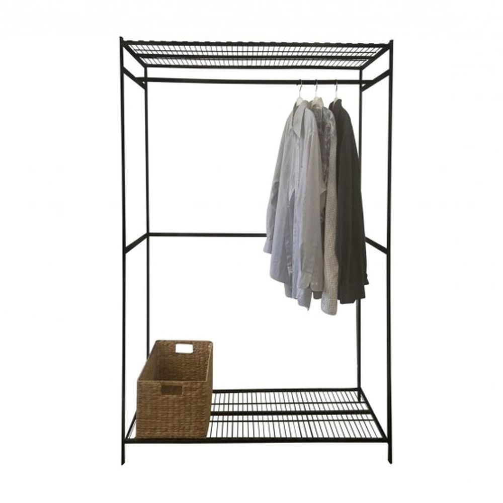 2 Shelf Clothes Rack Matte Black - WARDROBE - Garment Racks - Soko and Co