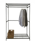 2 Shelf Clothes Rack Matte Black - WARDROBE - Garment Racks - Soko and Co