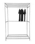 2 Shelf Clothes Rack White - WARDROBE - Garment Racks - Soko and Co