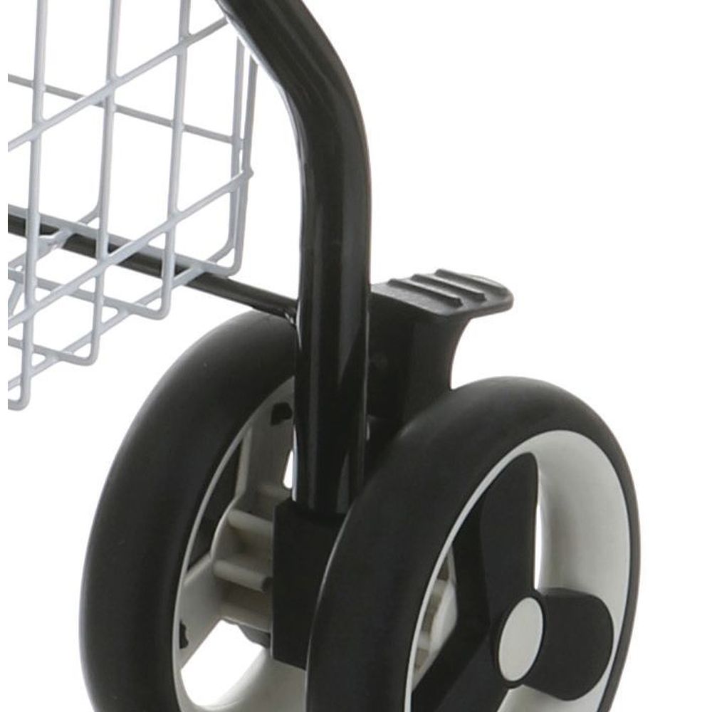 2 Tier All Purpose Laundry Basket Trolley Black &amp; White - LAUNDRY - Baskets and Trolleys - Soko and Co