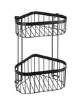 2 Tier Corner Shower Basket Matte Black - BATHROOM - Shower Caddies - Soko and Co