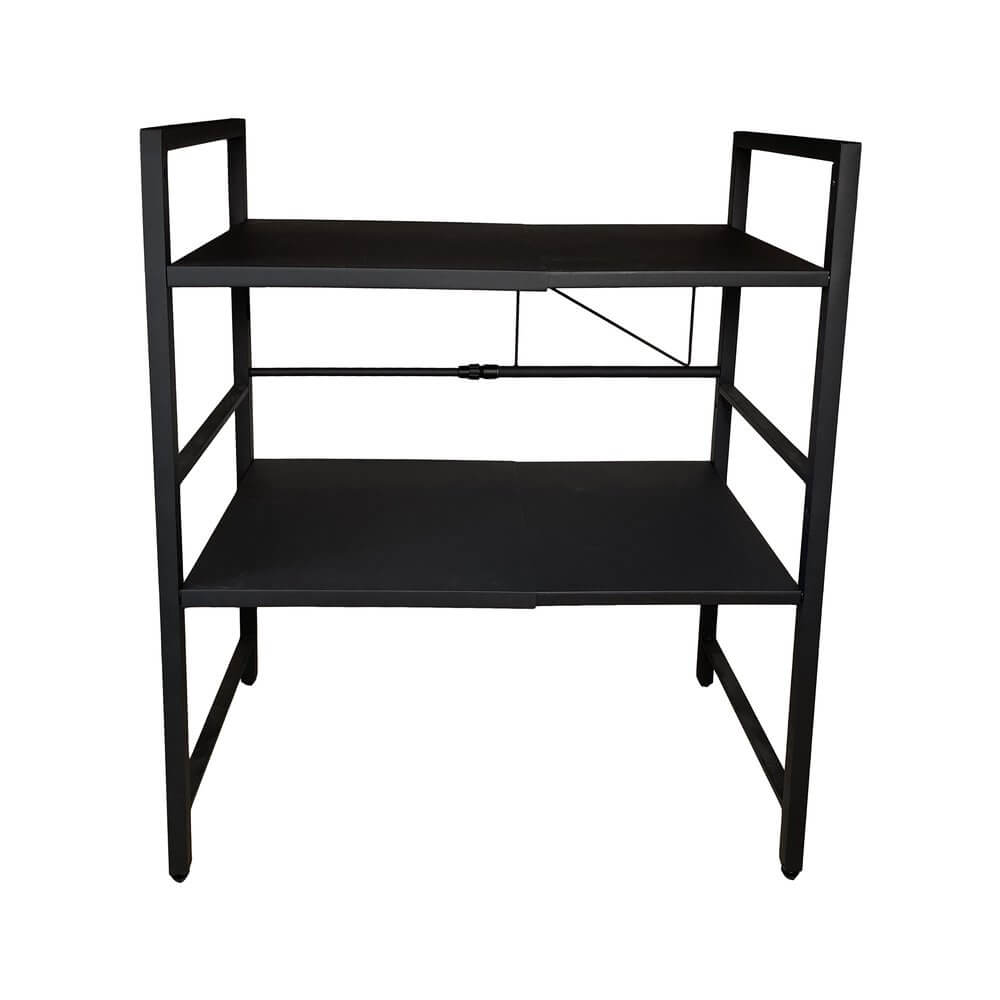 2 Tier Expandable Shelving Unit Matte Black - HOME STORAGE - Shelves and Cabinets - Soko and Co