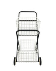 2 Tier Laundry Basket Trolley Black & White - LAUNDRY - Baskets and Trolleys - Soko and Co