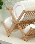 2 Tier X Frame Bamboo Dish Rack - KITCHEN - Dish Racks and Mats - Soko and Co