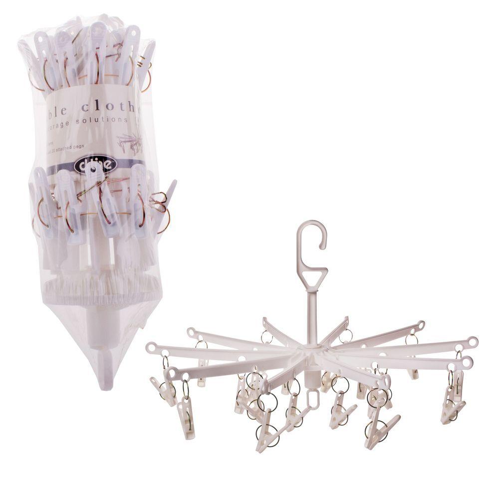 20 Peg Mini Round Clothes Airer White - LAUNDRY - Airers - Soko and Co
