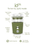 235ml All Glass Insulated Reusable Coffee Cup Olive Green - LIFESTYLE - Coffee Mugs - Soko and Co