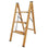 3 Step Aluminium Wood Grain Step Ladder - LAUNDRY - Ladders - Soko and Co