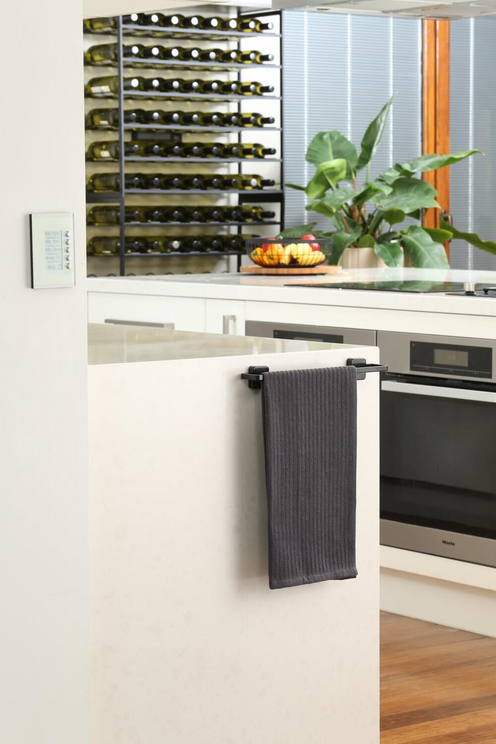 30cm Flat Style Towel Rail Matte Black - BATHROOM - Towel Racks - Soko and Co