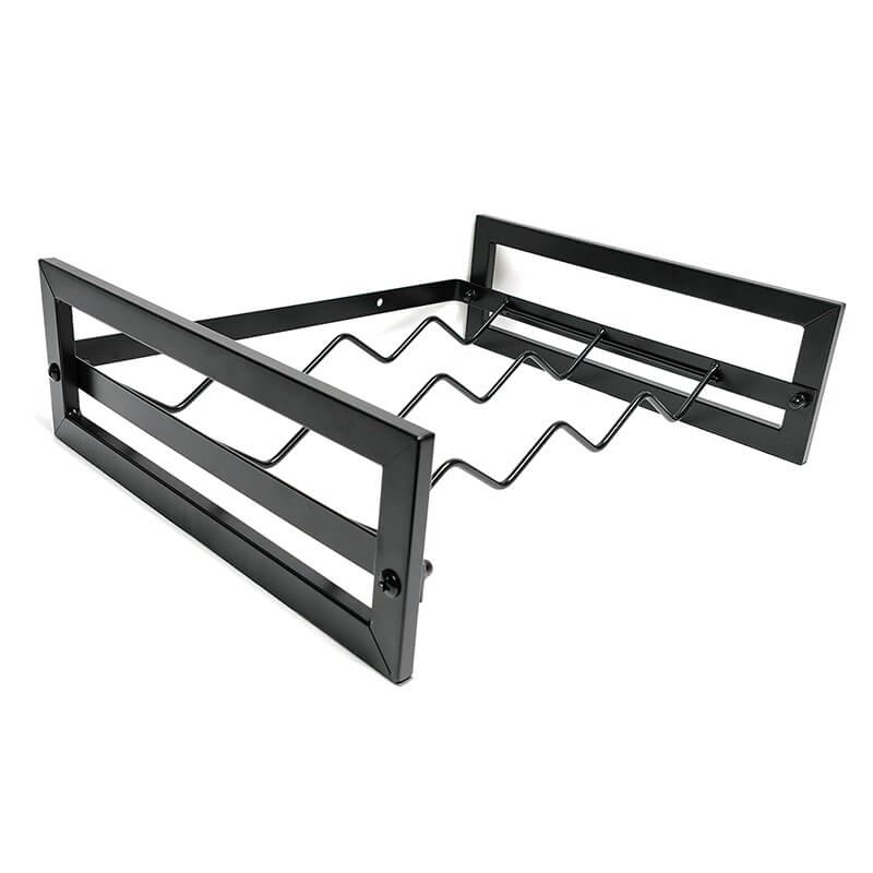 4 Bottle Slim Stackable Wine Rack Matte Black | Soko & Co