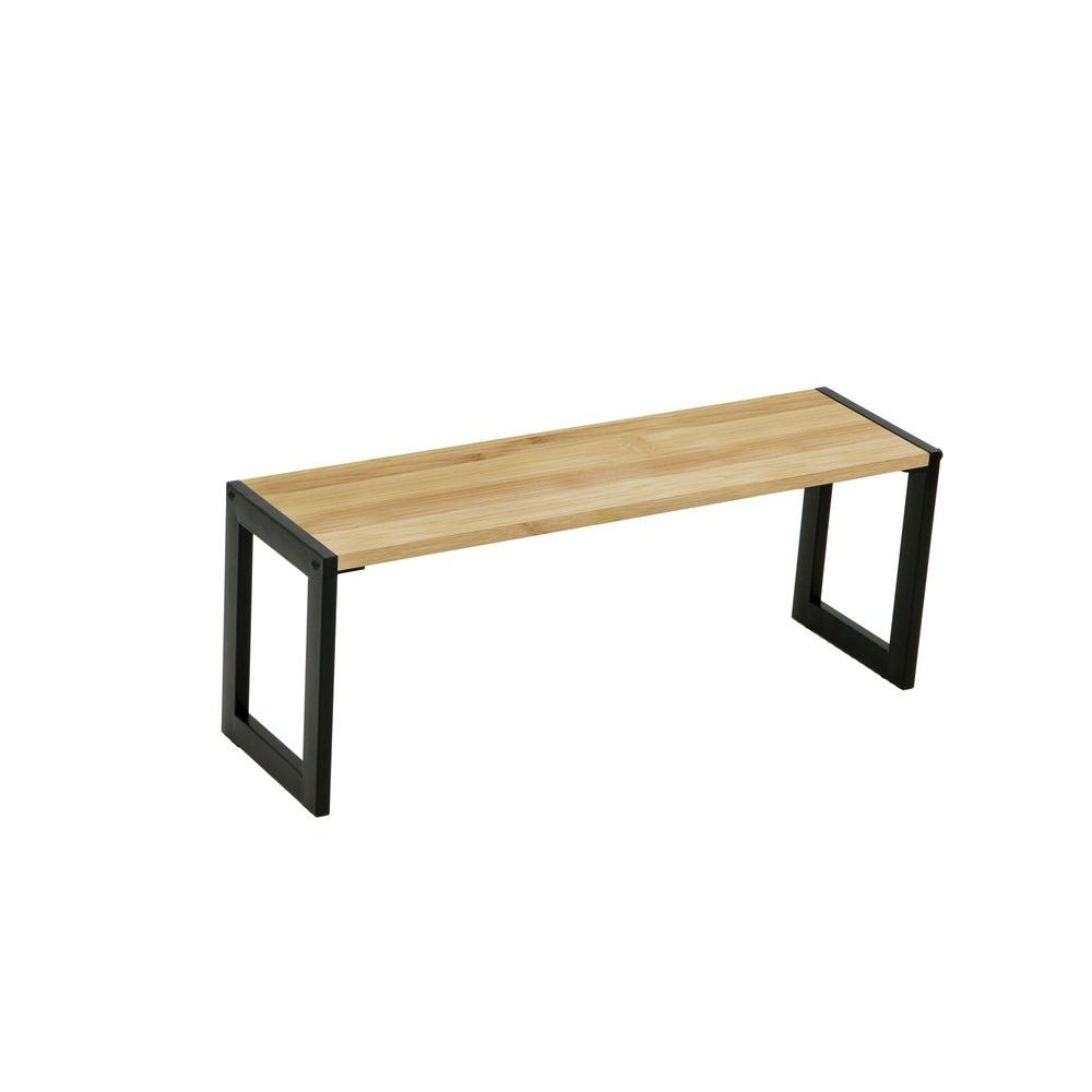 45cm Narrow Bamboo Pantry Shelf Matte Black - KITCHEN - Shelves and Racks - Soko and Co