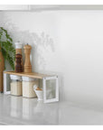 45cm Narrow Bamboo Pantry Shelf White - KITCHEN - Shelves and Racks - Soko and Co