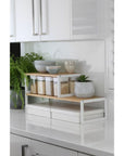 45cm Wide Bamboo Pantry Shelf White - KITCHEN - Shelves and Racks - Soko and Co