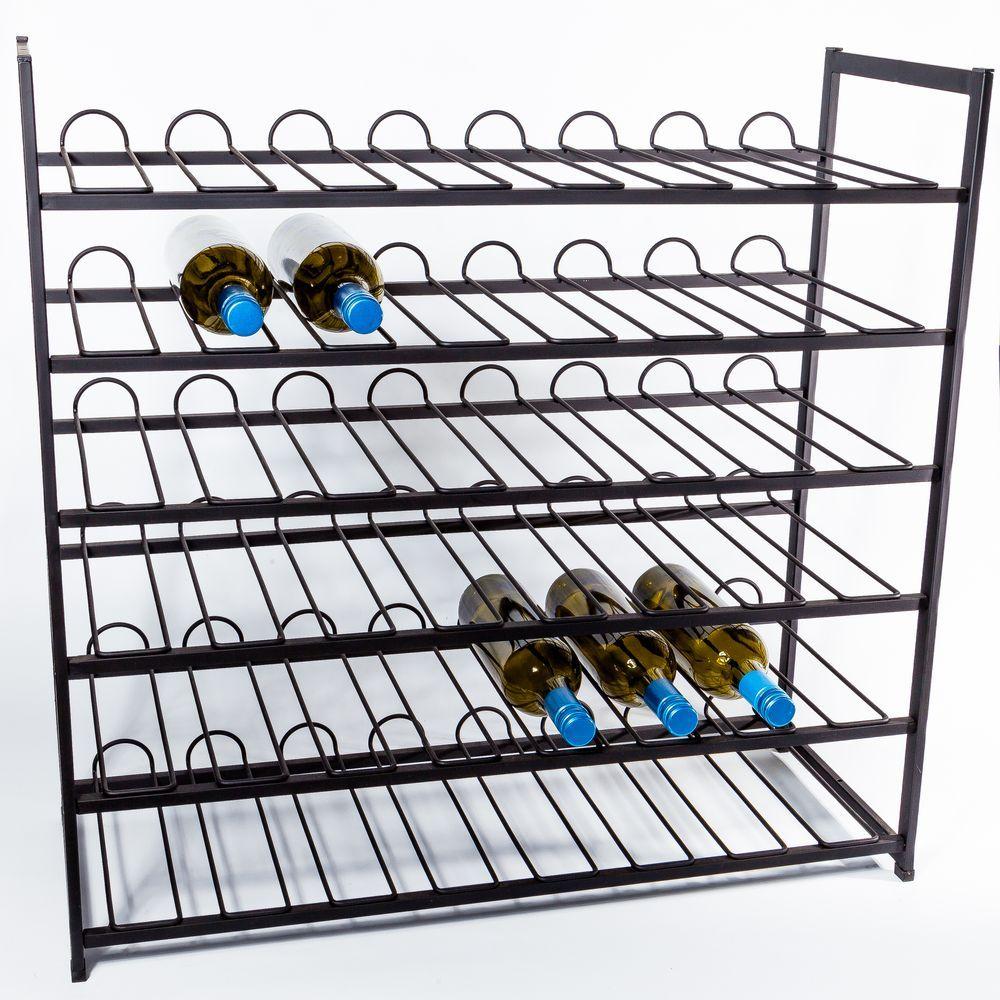 48 Bottle Heavy Duty Wine Rack Matte Black - WINE - Wine Racks - Soko and Co