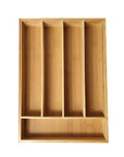 5 Compartment Bamboo Cutlery Tray - KITCHEN - Cutlery Trays - Soko and Co