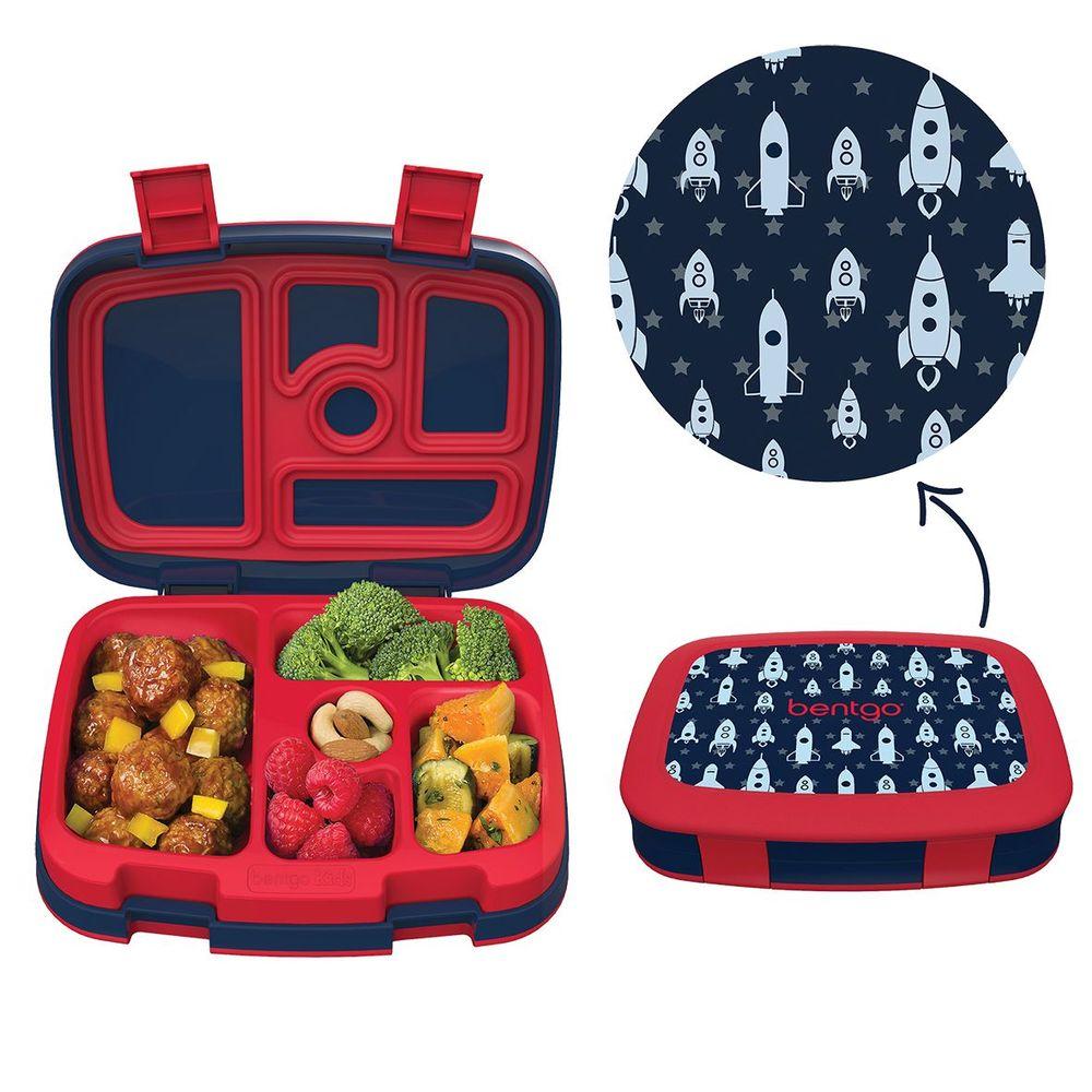 5 Compartment Kids Bento Lunch Box Space Rockets - LIFESTYLE - Lunch - Soko and Co