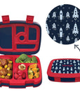 5 Compartment Kids Bento Lunch Box Space Rockets - LIFESTYLE - Lunch - Soko and Co