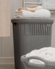 50L Knitted Laundry Hamper Grey - LAUNDRY - Hampers - Soko and Co