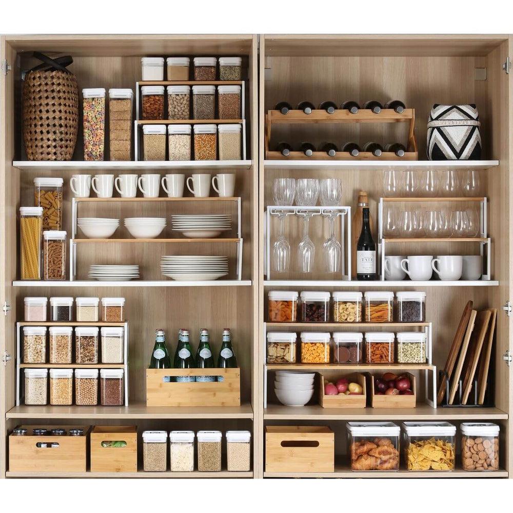 Bamboo pantry store shelf