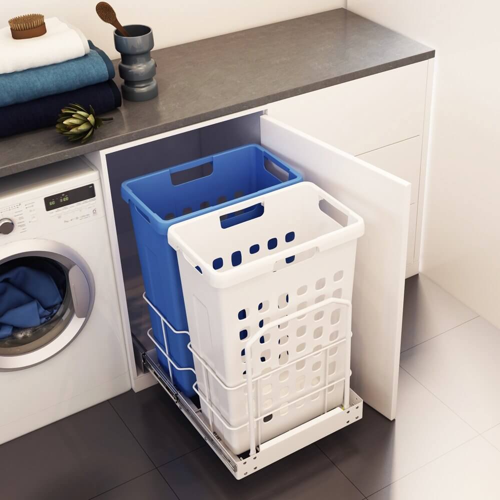 70L (35/35L) Pull Out Laundry Hamper - LAUNDRY - Hampers - Soko and Co