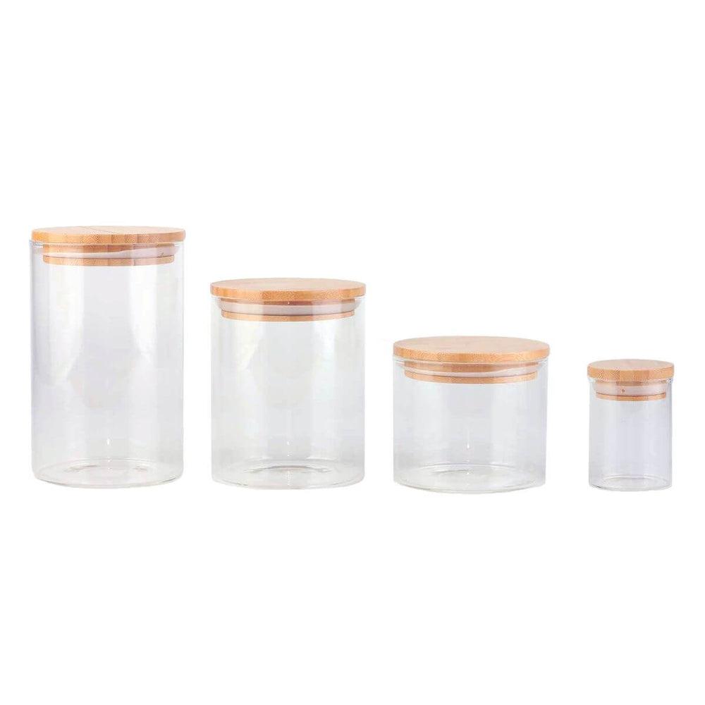 75ml Round Glass Spice Jar with Bamboo Lid - KITCHEN - Food Containers - Soko and Co