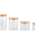 75ml Round Glass Spice Jar with Bamboo Lid - KITCHEN - Food Containers - Soko and Co