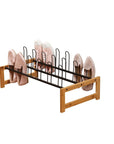 9 Pair Vertical Bamboo Shoe Rack Black - WARDROBE - Shoe Storage - Soko and Co
