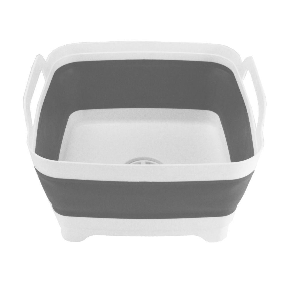 9L Collapsible Square Sink White &amp; Grey - KITCHEN - Sink - Soko and Co