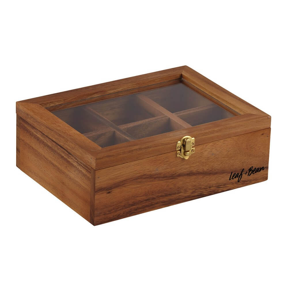 Acacia Wood Tea Box - KITCHEN - Bench - Soko and Co