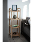 Acina 4 Tier Acacia Wood Shelving Unit - HOME STORAGE - Shelves and Cabinets - Soko and Co