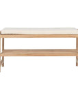 Acina Acacia Wood Shoe Bench - WARDROBE - Shoe Storage - Soko and Co