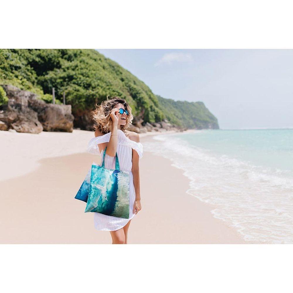 Aerial Beach Reusable Shopping Bag - LIFESTYLE - Shopping Bags and Trolleys - Soko and Co