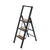 Alu Design 3 Step Aluminium Step Ladder Black & Bamboo - LAUNDRY - Ladders - Soko and Co