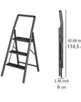 Alu Design 3 Step Compact Step Ladder Black - LAUNDRY - Ladders - Soko and Co