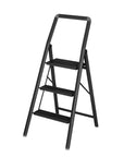 Alu Design 3 Step Compact Step Ladder Black - LAUNDRY - Ladders - Soko and Co