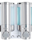 Aviva Double Shower Soap Dispenser Chrome - BATHROOM - Soap Dispensers and Trays - Soko and Co