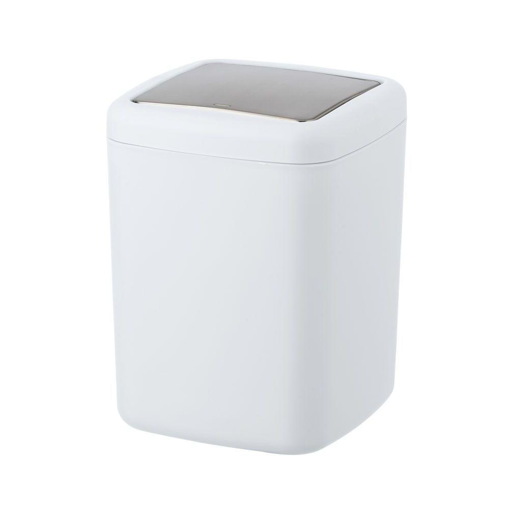 Barcelona 3L Rubbish Bin White - BATHROOM - Bins - Soko and Co