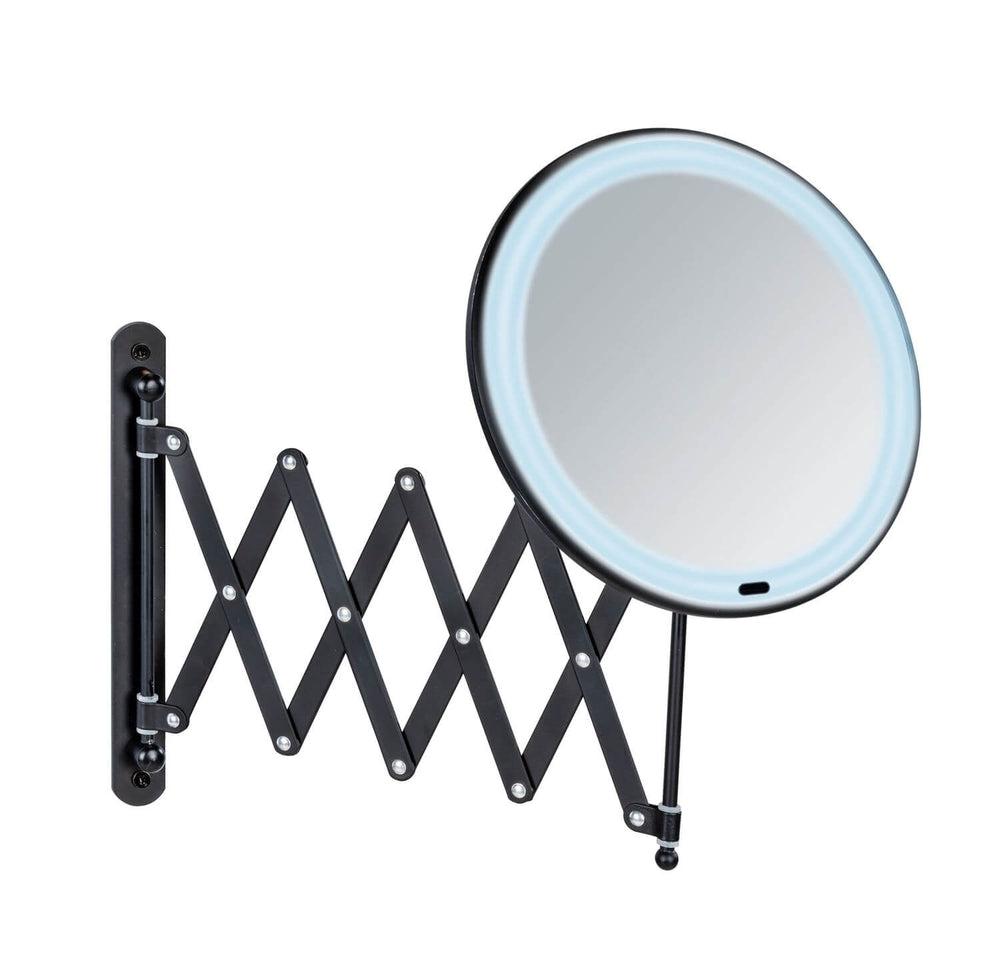 Barona 5x LED Wall Mounted Makeup Mirror Matte Black - BATHROOM - Mirrors - Soko and Co