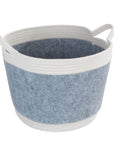 Bea 30L Round Felt Storage Basket Light Grey - HOME STORAGE - Baskets and Totes - Soko and Co