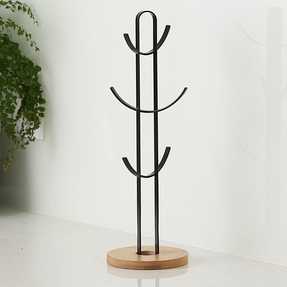 Black &amp; Bamboo Mug Tree - KITCHEN - Bench - Soko and Co